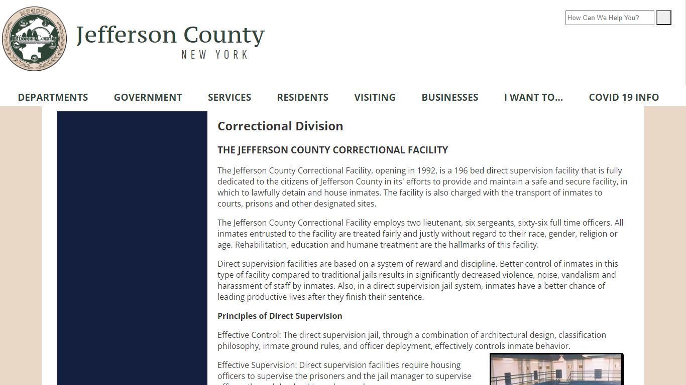 Welcome to Jefferson County, New York - Correctional Division